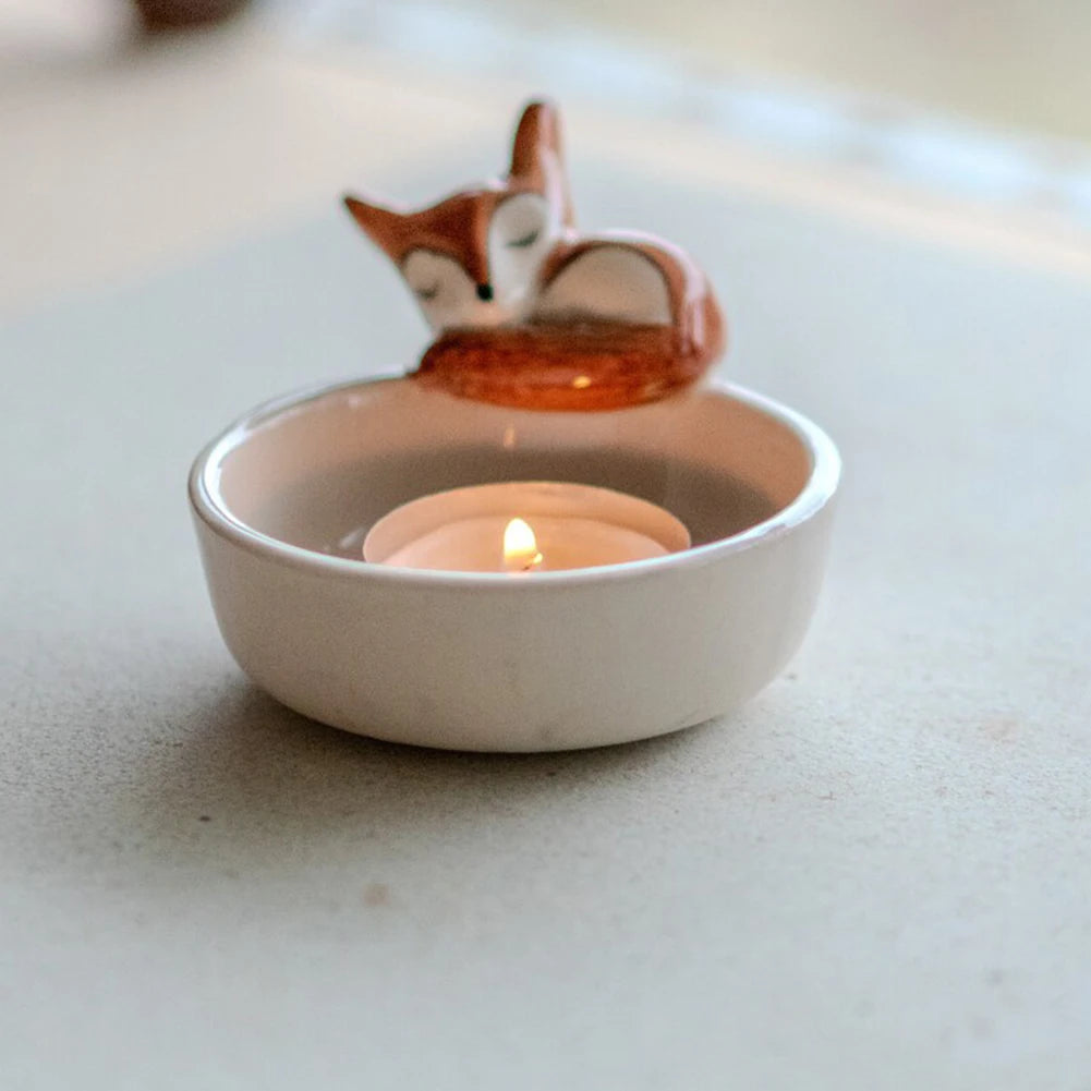 Cozy Campfire Animal Candle Holder
